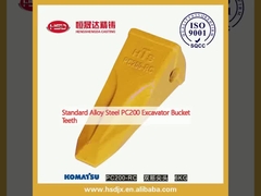 मानक मिश्र धातु इस्पात पीसी200 खुदाई बाल्टी दांत