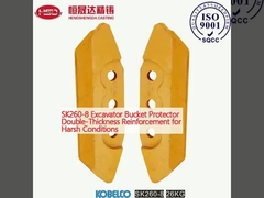 SK260-8 उत्खनन कटोरे के बाल्टी रक्षक कठोर परिस्थितियों के लिए दोहरे मोटाई का सुदृढीकरण